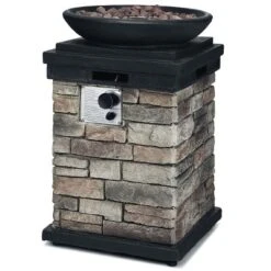 Costway Patio Propane Burning Fire Bowl Column W/ Lava Rocks & Cover 40,000 BTU 16 Costway Patio Propane Burning Fire Bowl Column W/ Lava Rocks & Cover 40,000 BTU -Costway GUEST 92033a18 97ab 4b45 b5ce da804f192ea4