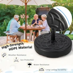 Costway 22'' Patio Fillable Round Umbrella Base Stand Water/Sand Fit Pole 1.5'' & 1.9'' 14 Costway 22'' Patio Fillable Round Umbrella Base Stand Water/Sand Fit Pole 1.5'' & 1.9'' -Costway GUEST 929fdca4 0b9d 43d4 9c36 755053cd612b