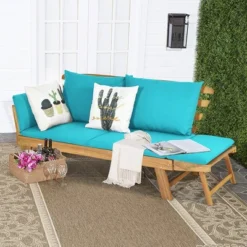 Costway Patio Convertible Sofa Daybed Solid Wood Adjustable Thick Cushion TurquoiseRed White 25 Costway Patio Convertible Sofa Daybed Solid Wood Adjustable Thick Cushion TurquoiseRed White -Costway GUEST 92cbc818 ee03 4fdf 93a7 41347aff1c1b