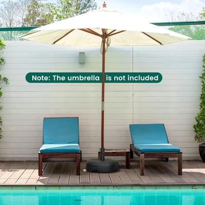 Costway 18'' Patio Fillable Round Umbrella Base Stand Holder Fit Pole 1.5''/1.9'' Weighted 1 Costway 18'' Patio Fillable Round Umbrella Base Stand Holder Fit Pole 1.5''/1.9'' Weighted