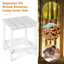 Costway 3PCS Patio Adirondack Chair Side Table Set Solid Wood Garden Deck White 13 Costway 3PCS Patio Adirondack Chair Side Table Set Solid Wood Garden Deck White -Costway GUEST 936012e9 05f2 4569 b67a 6a63632a7616
