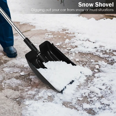 Costway 3-in-1 Snow Shovel W/Ice Scraper &Snow Brush Portable Shovel Kit 8 Costway 3-in-1 Snow Shovel W/Ice Scraper &Snow Brush Portable Shovel Kit - Image 8