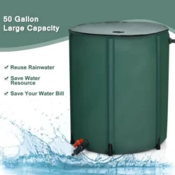 Costway 53 Gallon Portable Rain Barrel Water Collector Collapsible Tank W/Spigot Filter -Costway GUEST 94052c6f 13c9 4d05 98af 55ae1a9e0ede