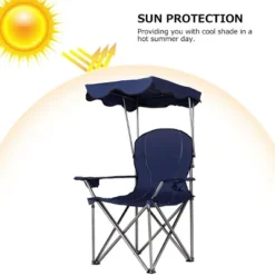 Costway Portable Folding Beach Canopy Chair W/ Cup Holders Bag Camping Hiking Outdoor -Costway GUEST 9559a8b1 8af2 4ea5 acd8 c64353dd0448