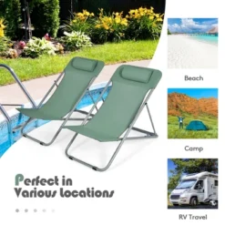 Costway Set Of 2 Beach Chair Portable 3-Position Lounge Chair W/ Headrest BlueGreenOrange 18 Costway Set Of 2 Beach Chair Portable 3-Position Lounge Chair W/ Headrest BlueGreenOrange -Costway GUEST 96701013 4a6f 4614 9293 e7b8dc7177cd