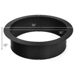 Costway 36 Inch Round Steel Fire Pit Ring Liner DIY Wood Burning Insert -Costway GUEST 96a0a5f9 52c2 4bb4 8ef2 ec85388d3d8a