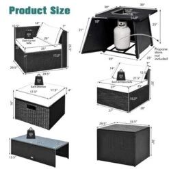 Costway 9PCS Patio Rattan Furniture Set Fire Pit Space-saving W/ Cushion Cover -Costway GUEST 9761d945 40c0 4217 b02f 0cd167b9f003