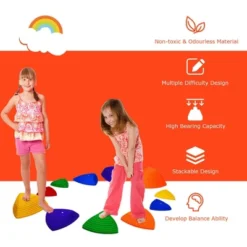 Costway 11pcs Kids Balance Stepping Stones W/ Non-Slip Bottom Indoor & Outdoor Toy 16 Costway 11pcs Kids Balance Stepping Stones W/ Non-Slip Bottom Indoor & Outdoor Toy -Costway GUEST 9810a03a d966 4718 add6 5ce3eb4fae41