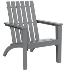 Costway Patio Adirondack Chair Acacia Wood Lounge Armrest Garden Deck WhiteBlackGray -Costway GUEST 98adf872 1036 4a68 96bd e23eed70b979