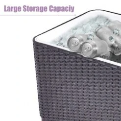 Costway Outdoor Rattan 80QT Party Portable Rolling Cooler Cart Ice Beer Beverage Chest 13 Costway Outdoor Rattan 80QT Party Portable Rolling Cooler Cart Ice Beer Beverage Chest -Costway GUEST 98d14c19 9090 4896 8cf6 90bab47c40f1