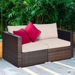 Costway 2PCS Patio Rattan Corner Sofa Sectional Furniture 13 Costway 2PCS Patio Rattan Corner Sofa Sectional Furniture -Costway GUEST 994c1a04 3aa1 4239 a556 25b8074213fb 1