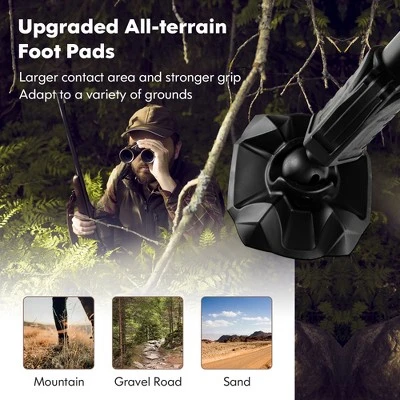 Costway Swivel Hunting Chair W/4 360°Adjustable Legs Folding Silent Swivel Blind Chair 6 Costway Swivel Hunting Chair W/4 360°Adjustable Legs Folding Silent Swivel Blind Chair - Image 6