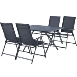 Costway 5 PCS Patio Dining Furniture Set Armchairs Folding Table No Assembly -Costway GUEST 99cc4c64 d2ab 4b9a b896 3f6d33ca08d8