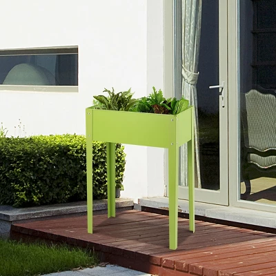 Costway 24'' X12'' Outdoor Elevated Garden Plant Stand Raised Tall Flower Bed Box 7 Costway 24'' X12'' Outdoor Elevated Garden Plant Stand Raised Tall Flower Bed Box - Image 7