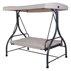 Costway Converting Outdoor Swing Canopy Hammock 3 Seats Patio Deck Furniture Beige -Costway GUEST 9a19dfbf 583b 4c43 bc55 2cafd185bbea