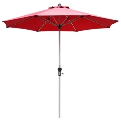 Costway 9' Patio Market Umbrella Outdoor Table Aluminum Crank W/8 Rib -Costway GUEST 9a229d96 4e52 448a 936e 1595b63acc7a