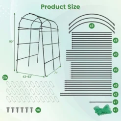 Costway 7.5FT Garden Arch Trellis Outdoor Plant Support Archway For Climbing Vine Flower 16 Costway 7.5FT Garden Arch Trellis Outdoor Plant Support Archway For Climbing Vine Flower -Costway GUEST 9c120e12 c552 4366 b5f9 1b9dfc278de7