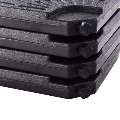 Costway 4 Plate Patio Offset Umbrella Base Stand Weights Sand/Water Filled Base 8 Costway 4 Plate Patio Offset Umbrella Base Stand Weights Sand/Water Filled Base - Image 8