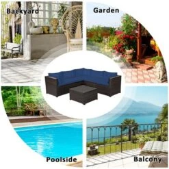 Costway 6PCS Rattan Patio Sectional Sofa Conversation Set Outdoor -Costway GUEST 9cb8e413 9139 4c80 aefd d773172ef0f2