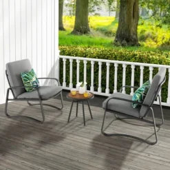 Costway 3pcs Patio Bistro Conversation Set DPC Tabletop Metal Cushioned Chairs Outdoor 11 Costway 3pcs Patio Bistro Conversation Set DPC Tabletop Metal Cushioned Chairs Outdoor -Costway GUEST 9d02955d 5230 4499 897a 568209a14eb4