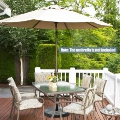 Costway 19'' Patio 35 LBS Round Umbrella Base Stand Holder 1.4''-1.9'' Market Table Outdoor