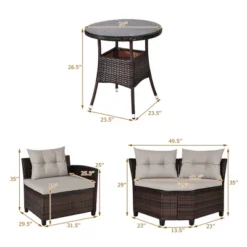 Costway 4PCS Outdoor Patio Rattan Furniture Set Cushioned Sofa Table 11 Costway 4PCS Outdoor Patio Rattan Furniture Set Cushioned Sofa Table -Costway GUEST 9da9fe38 e151 46d7 855a 1b4eecdf389f
