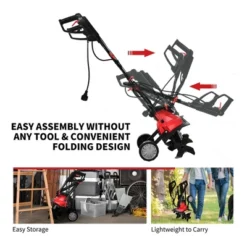 Costway 17-Inch 13.5 Amp Corded Electric Tiller And Cultivator 9'' Tilling Depth Red -Costway GUEST 9e63cd85 dfac 4a83 9e8b d67774c07406