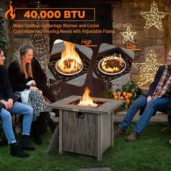 Costway 28'' Patio Square Fire Pit Table 40,000 BTU Propane Gas Table With Lid & Lava Rocks 14 Costway 28'' Patio Square Fire Pit Table 40,000 BTU Propane Gas Table With Lid & Lava Rocks -Costway GUEST 9e7eb5a6 8aee 4d2d 9e80 7ba376cab72a