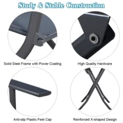 Costway 3PCS Bistro Set Garden Backyard Table Chairs Outdoor Patio Furniture Folding 14 Costway 3PCS Bistro Set Garden Backyard Table Chairs Outdoor Patio Furniture Folding -Costway GUEST 9ec632ff f3ee 4727 9f64 2d1124e4200d