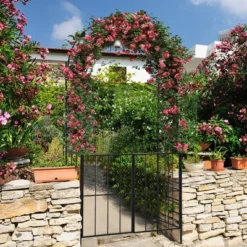 Costway Garden Arch Arbor Trellis With Gate 7.5 Ft Patio Archway Pergola For Wedding 12 Costway Garden Arch Arbor Trellis With Gate 7.5 Ft Patio Archway Pergola For Wedding -Costway GUEST 9ee8c89f 2736 4e47 8bd4 bae6ec3434ed