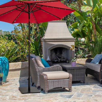 Costway 36LBS Square Umbrella Base Stand Weighted Patio Market Umbrellas Black 2 Costway 36LBS Square Umbrella Base Stand Weighted Patio Market Umbrellas Black - Image 2