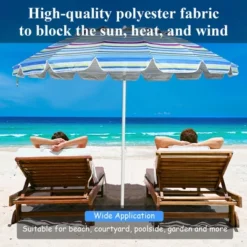Costway 8 FT Beach Umbrella Outdoor Tilt Sunshade Sand Anchor W/Carry Bag -Costway GUEST 9f1d045d 7638 4563 bb83 82729b3c9dad
