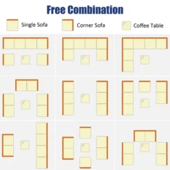 Costway 7PCS Patio Rattan Furniture Set Sectional Sofa Garden Navy Cushion 13 Costway 7PCS Patio Rattan Furniture Set Sectional Sofa Garden Navy Cushion -Costway GUEST 9fdc3ac2 e1a8 4de4 beab a0aa3eb9921d