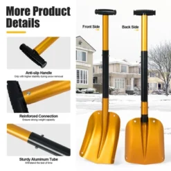 Costway Portable Aluminum Snow Shovel Adjustable Length W/Anti-Skid Handle & Large Blade 16 Costway Portable Aluminum Snow Shovel Adjustable Length W/Anti-Skid Handle & Large Blade -Costway GUEST a0ca9761 fdab 4238 90f0 d1c6f5601d1d