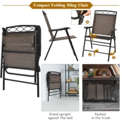 Costway 3 PCS Bistro Conversation Patio Pub Dining Set W/ 2 Folding Chairs & Glass Table 15 Costway 3 PCS Bistro Conversation Patio Pub Dining Set W/ 2 Folding Chairs & Glass Table -Costway GUEST a0d18d80 222f 4d50 aaa2 5e930d83bf71