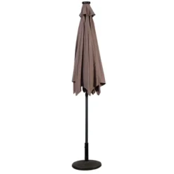 Costway 9ft Patio Solar Umbrella LED Patio Market Steel Tilt W/ Crank Outdoor (Tan) -Costway GUEST a1a0fc23 5144 4bd7 afa5 0410f0b29b2f