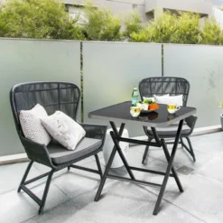 Costway Patio Folding Square Dining Table Aluminum Frame Tempered Glass Top 11 Costway Patio Folding Square Dining Table Aluminum Frame Tempered Glass Top -Costway GUEST a1dc8b6d d9bf 42b4 93fc 27a28364c329