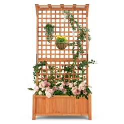 Costway Raised Garden Bed Planter Box Climbing Plants Container With Trellis &Hanging Roof 17 Costway Raised Garden Bed Planter Box Climbing Plants Container With Trellis &Hanging Roof -Costway GUEST a2985bed 78b4 4e20 ab38 6fa6c5d0e1b6
