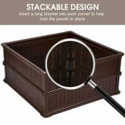 Costway 2 Pcs 48.5'' Raised Garden Bed Square Plant Box Planter Flower Vegetable Brown 13 Costway 2 Pcs 48.5'' Raised Garden Bed Square Plant Box Planter Flower Vegetable Brown -Costway GUEST a35297f6 fde2 4bf3 b027 2980d44179e2