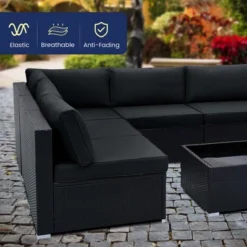 Costway 10 PCS Patio Rattan Furniture Set Outdoor Wicker Sofa Table Cushioned Seat Black/Brown 17 Costway 10 PCS Patio Rattan Furniture Set Outdoor Wicker Sofa Table Cushioned Seat Black/Brown -Costway GUEST a37a7b20 10d0 4fb9 afc9 e03a8db963b2