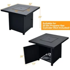 Costway 32'' Patio Fire Pit Table Propane Heater 40,000 BTU W/CSA Certification 9 Costway 32'' Patio Fire Pit Table Propane Heater 40,000 BTU W/CSA Certification -Costway GUEST a40738ab 65bc 4f71 8539 ab7f814384ba
