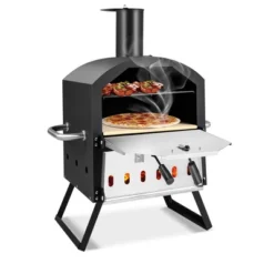 Costway 2-Layer Pizza Oven Wood Fired Pizza Grill Outside Pizza Maker With Waterproof Cover -Costway GUEST a558d3ad 78bf 4bc5 a026 e83b613b93d8