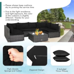 Costway 7PCS Patio Rattan Furniture Set Sectional Sofa Cushioned Garden 17 Costway 7PCS Patio Rattan Furniture Set Sectional Sofa Cushioned Garden -Costway GUEST a57ec6dd 6be7 412e 9a04 3d25f3a31d2f