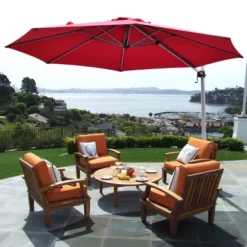 Costway 11' Patio Cantilever Offset Umbrella 360 Degrees Rotation Aluminum Tilt Base -Costway GUEST a5b6bd2f c399 4b1f b61f 7877d790d821