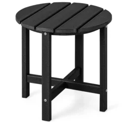 Costway 18'' Patio Round Adirondack Side Table Weather Resistant HDPE Garden -Costway GUEST a5d7321c 0a49 4e5f b936 f1fd9f9b7ca7