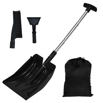 Costway 3-in-1 Snow Shovel W/Ice Scraper &Snow Brush Portable Shovel Kit 1 Costway 3-in-1 Snow Shovel W/Ice Scraper &Snow Brush Portable Shovel Kit
