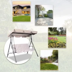 Costway Swing Top Cover Canopy Replacement Porch Patio Outdoor 66''x45'' 75''x52'' 77''x43'' -Costway GUEST a8d6a850 2adf 43dc b20a 3331bd3fd4d1