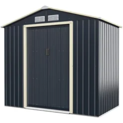 Costway Metal Storage Shed For Garden And Tools W/Sliding Double Lockable Doors -Costway GUEST a9c65e45 4c15 445d 91f8 d5f41943d1c8