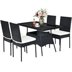 Costway 5PCS Patio Rattan Dining Set Table W/Glass Top Garden Furniture 17 Costway 5PCS Patio Rattan Dining Set Table W/Glass Top Garden Furniture -Costway GUEST aa2edb5a e864 4c3c 93c6 d4419fd3a781