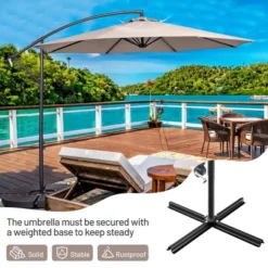 Costway 10 FT Patio Offset Umbrella W/8 Ribs Cross Base Tilt 20 Costway 10 FT Patio Offset Umbrella W/8 Ribs Cross Base Tilt -Costway GUEST aa65ef61 3ee6 4bba 9fd2 79366ba743e1
